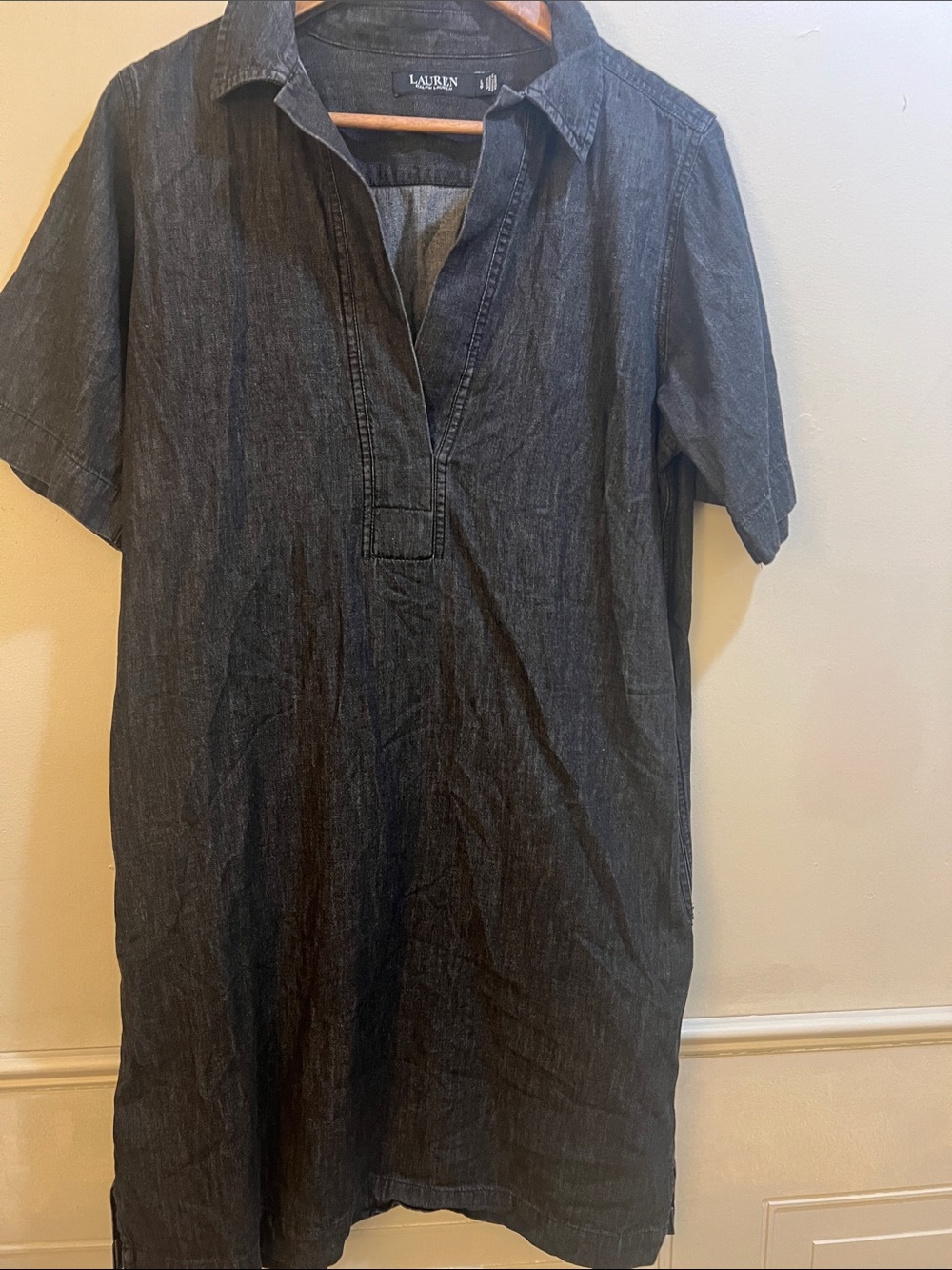 Lauren Ralph Lauren Dark Denim Midi Shirt Dress